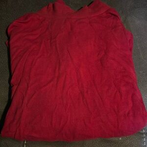 Long Sleeve Mockneck. You won’t get too warm. 100% cotton.